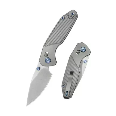 KB Knives KB488A Aero Air Titanium Folder - M390 Super Steel - Gray/Satin