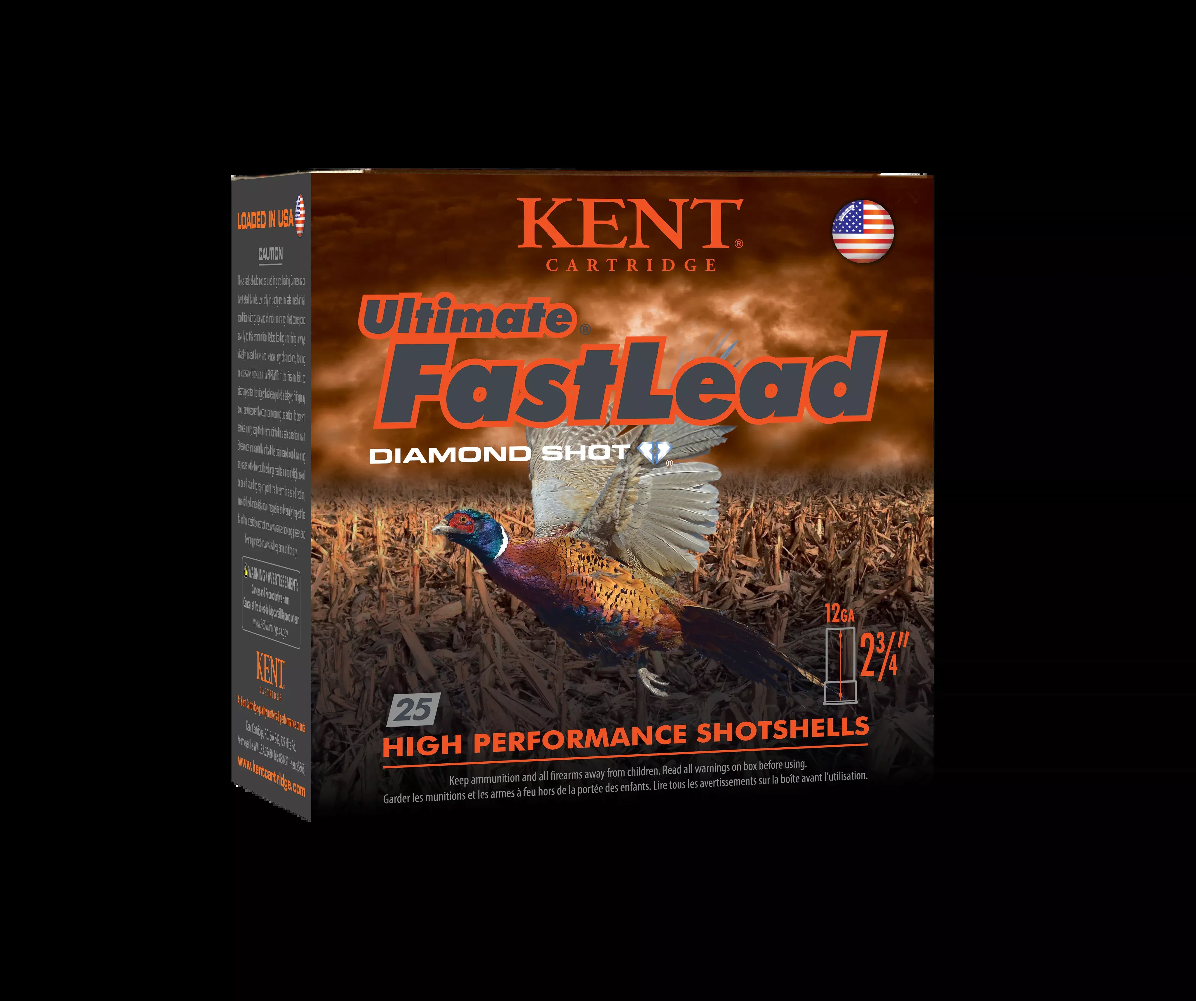 Kent Cartridge Ultimate Fast Lead 12 Gauge 2.75" 1 1/4 oz #4 Shot - Box or Case