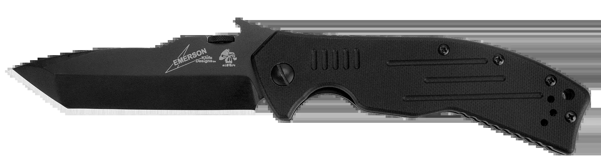 Kershaw 6044TBLK CQC-8K 3.50" Folding American Tanto Plain 8Cr14MoV Black Oxide - Black G10