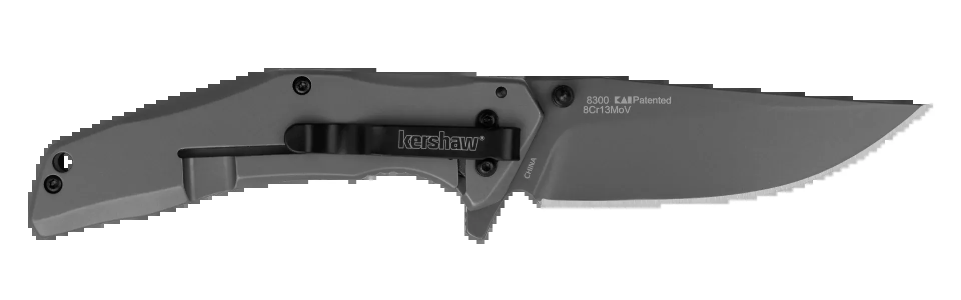Kershaw DuoJet 8300 3.25" Folding Clip Point Plain 8Cr13MoV Gray TiCN Stainless Steel