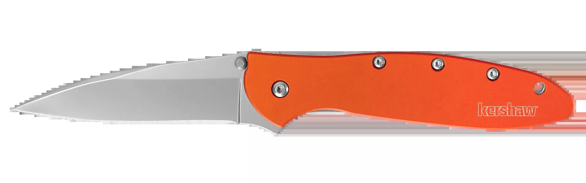 Kershaw Leek 1660OR 3" Folding Drop Point 14C28N Plain Edge Orange Anodized Aluminum