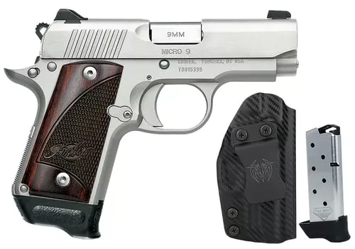 KIMBER MICRO9 9MM 7RD STS/RSWD BNDL