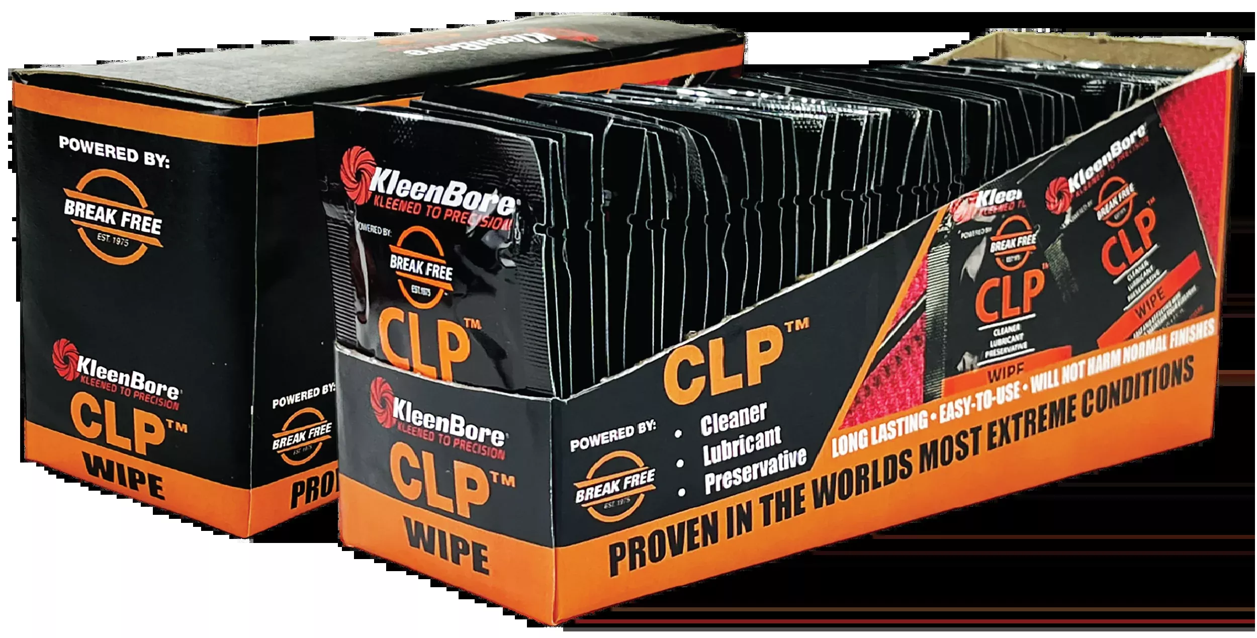 Kleen-Bore BreakFree CLP Pre-Saturated Cleaning Wipes - 50 Count