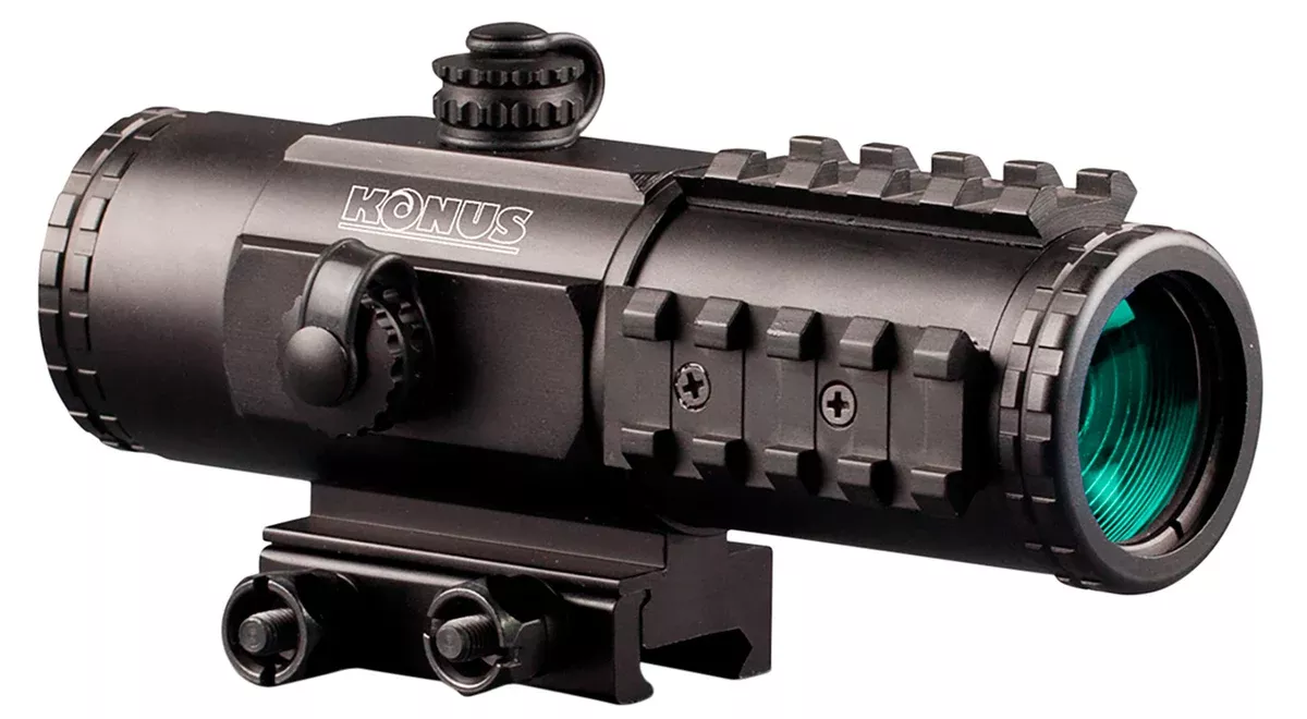 Konus 7203 Sight Pro PTS2 Matte Black 3 X 30 mm 2.8 MOA Red/Blue BDC Reticle