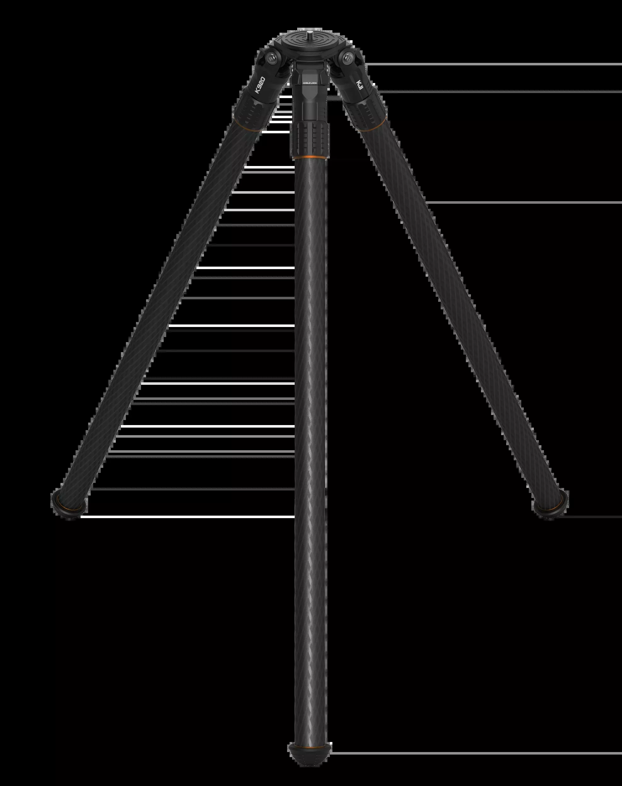 Kopfjager K920 Carbon Fiber Tripod - Black