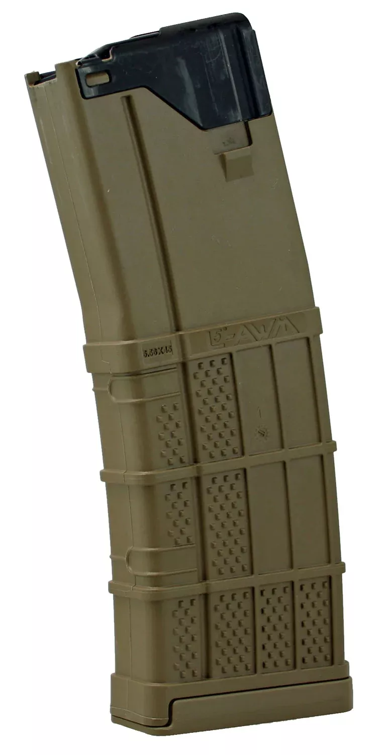 Lancer 999000232007 L5AWMFlat Dark Earth Detachable 30rd 223 Rem/300 Blackout/5.56x45mm NATO for AR-15