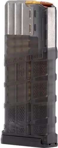 Lancer L7 Gen 2 Advanced Warfighter 762NATO Magazine - 308 Winchester/7.62 NATO/6.5 Creedmoor, 25 Rounds, Fits AR10 Rifles, Translucent Smoke