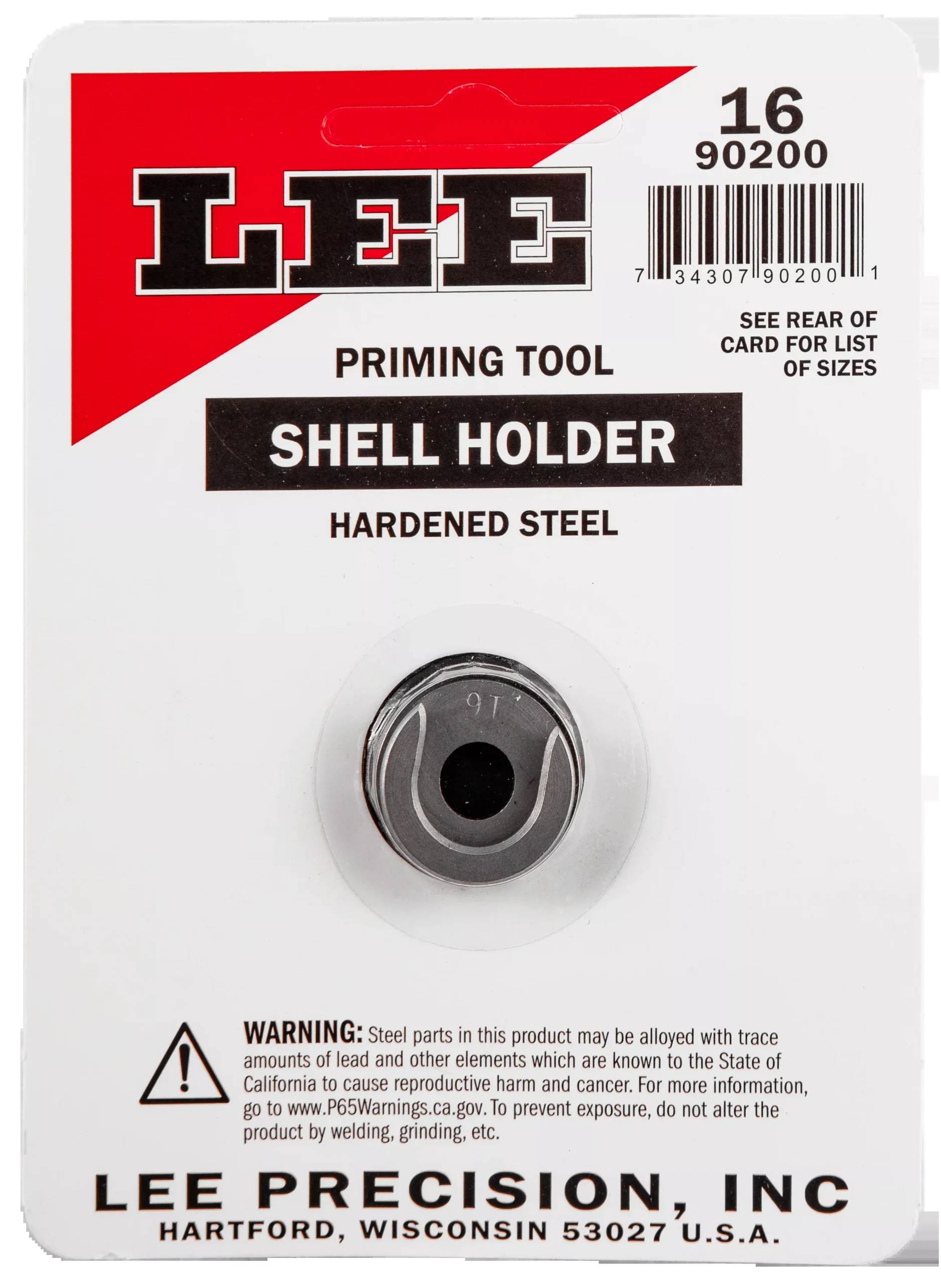 Lee Precision Auto Prime Shell Holder #16, Hardened Steel Priming Tool Accessory 90200
