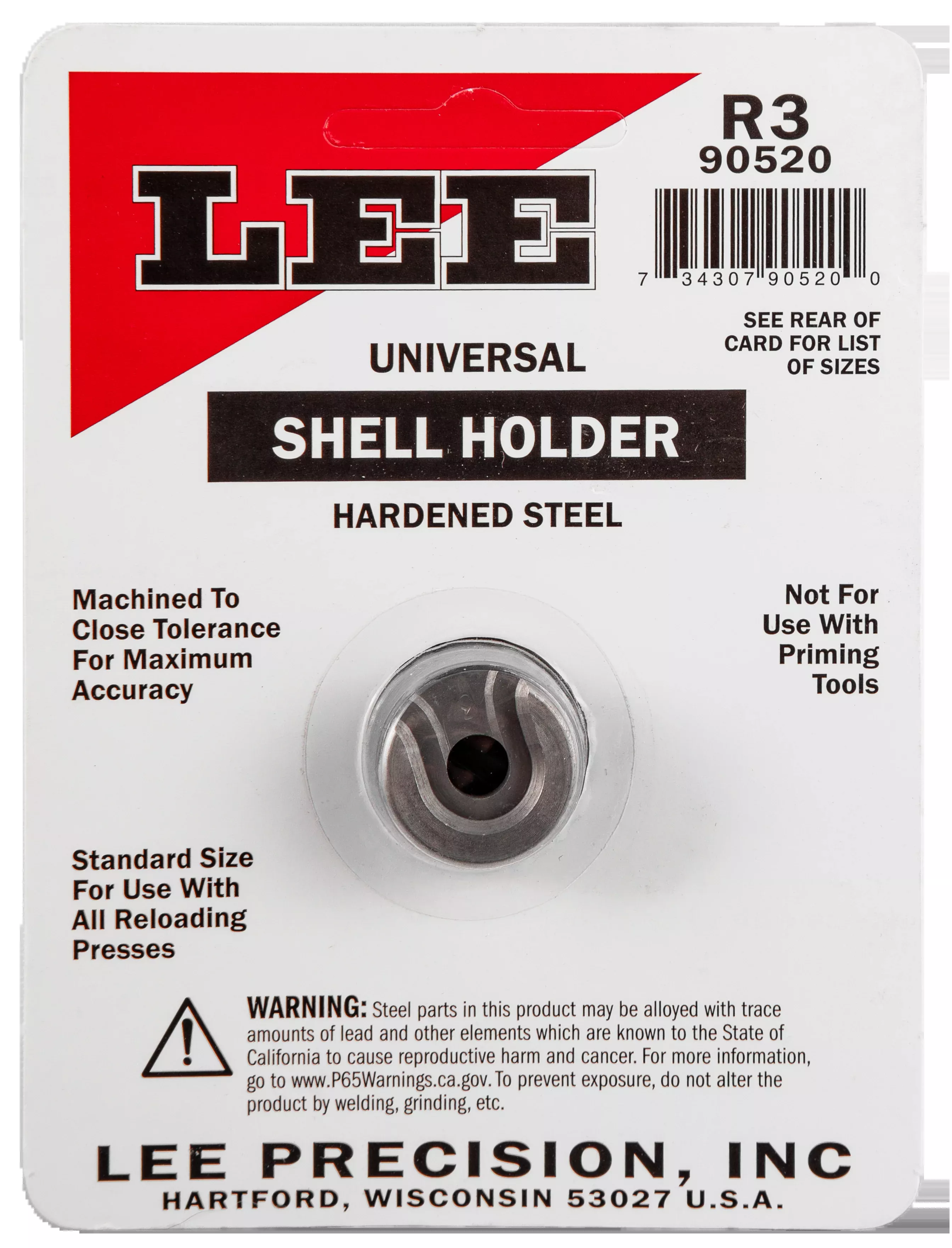 Lee Precision Shell Holder Universal #3R 32 Win / 32-40 / 30-30 / 6.5x55 Mauser