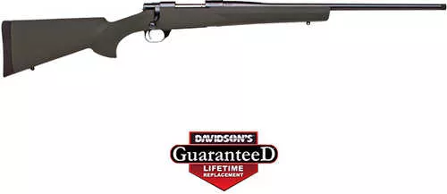 Legacy Sports Intl|Howa M1500 Bolt Action Rifle .243 Winchester 22" Barrel 5Rd Capacity No Sights Green Hogue Soft Grip Stock Blued Finish