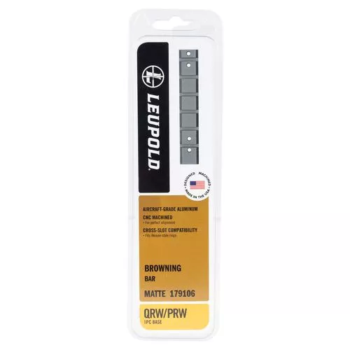 Leupold 179106 QRW Base 1-Piece Browning Bar Matte Black