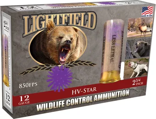 Lightfield 12 Gauge 2.75" 5-Rd HV Rubber Star Less Lethal - Box or Case