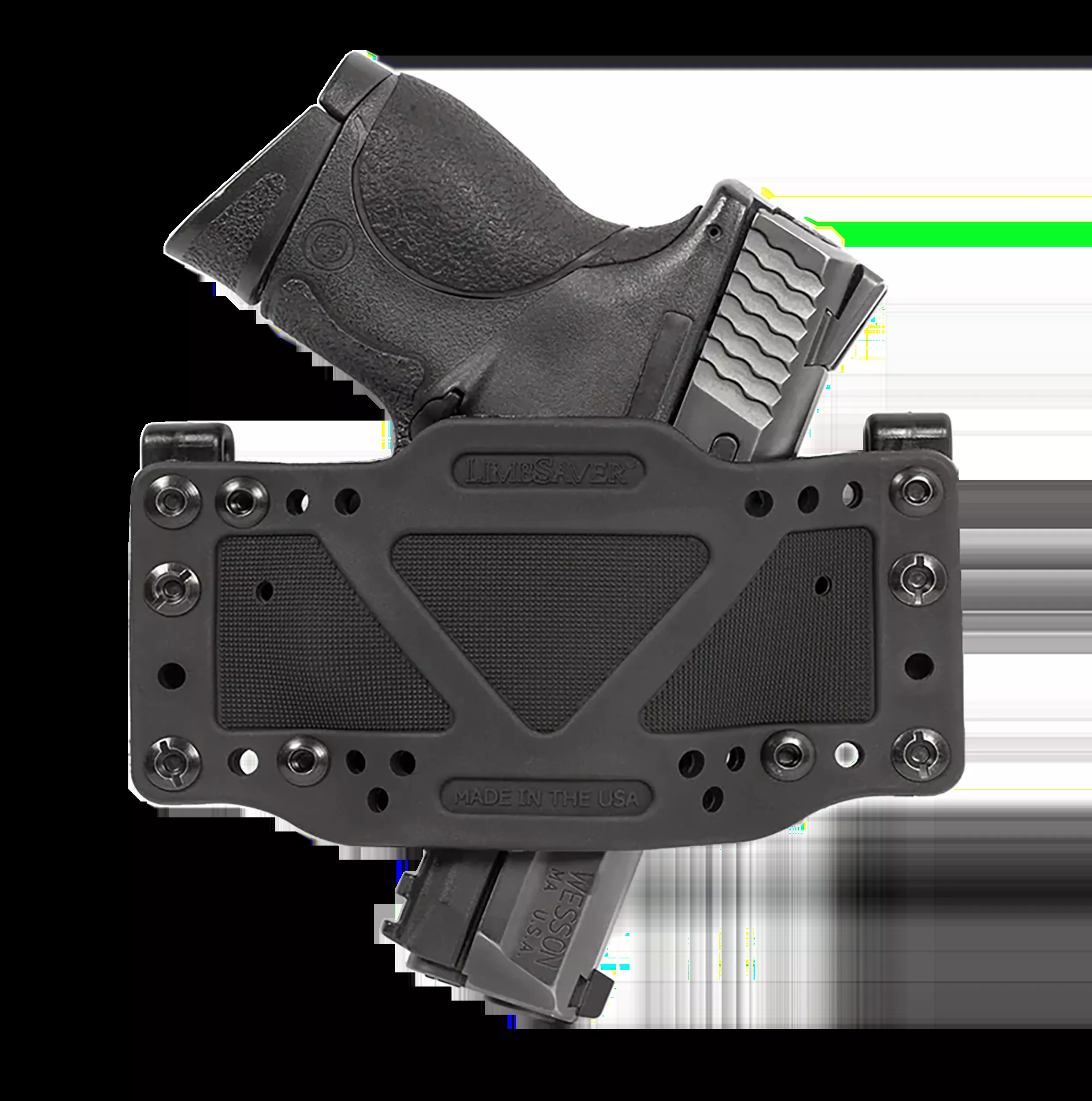 Limbsaver 12501 CrossTechIWB/OWB Black Polymer Belt Clip Fits Universal Handgun Ambidextrous