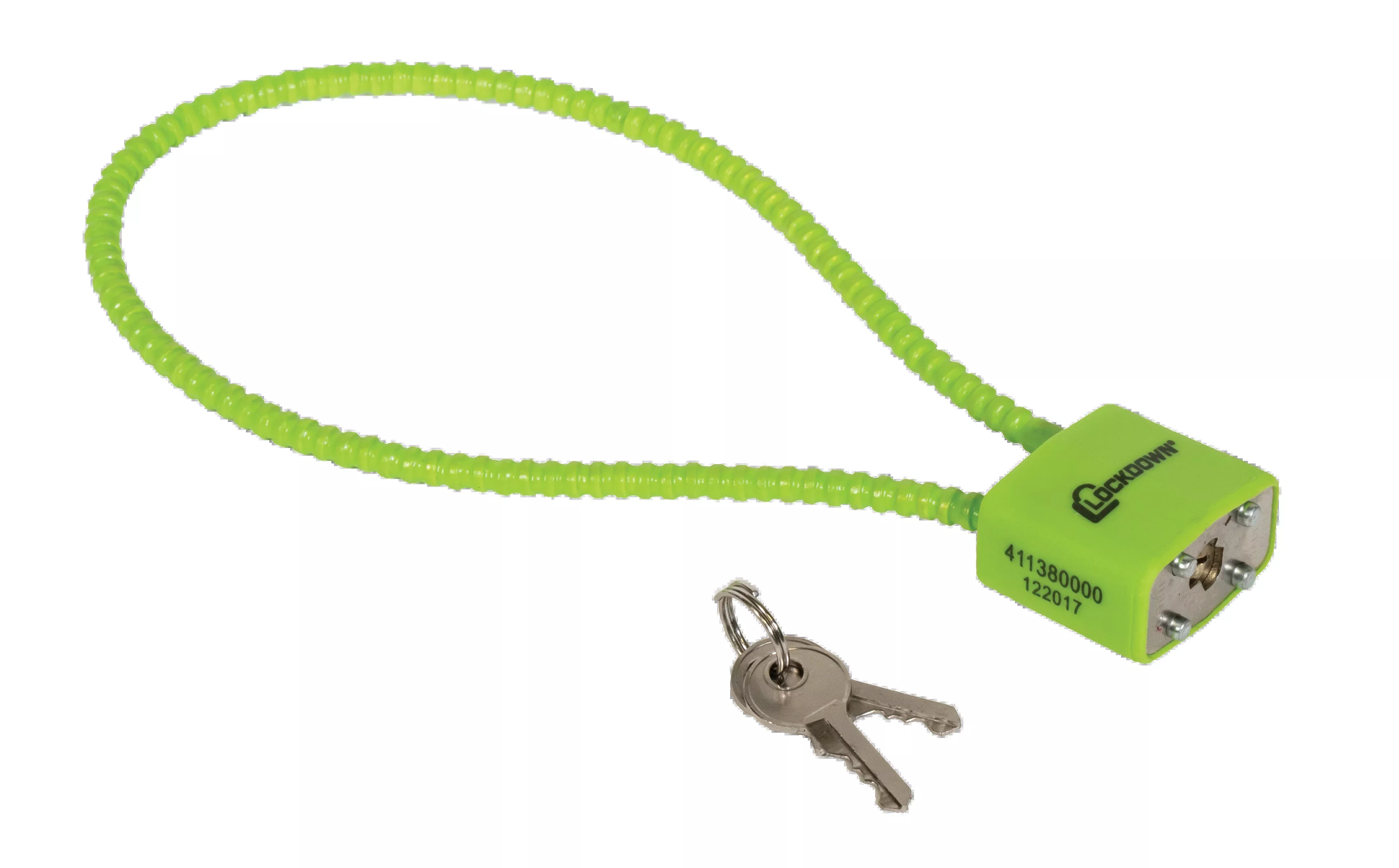 Lockdown 110149 15" Cable Trigger Lock Green Keyed - Universal Firearm Fit