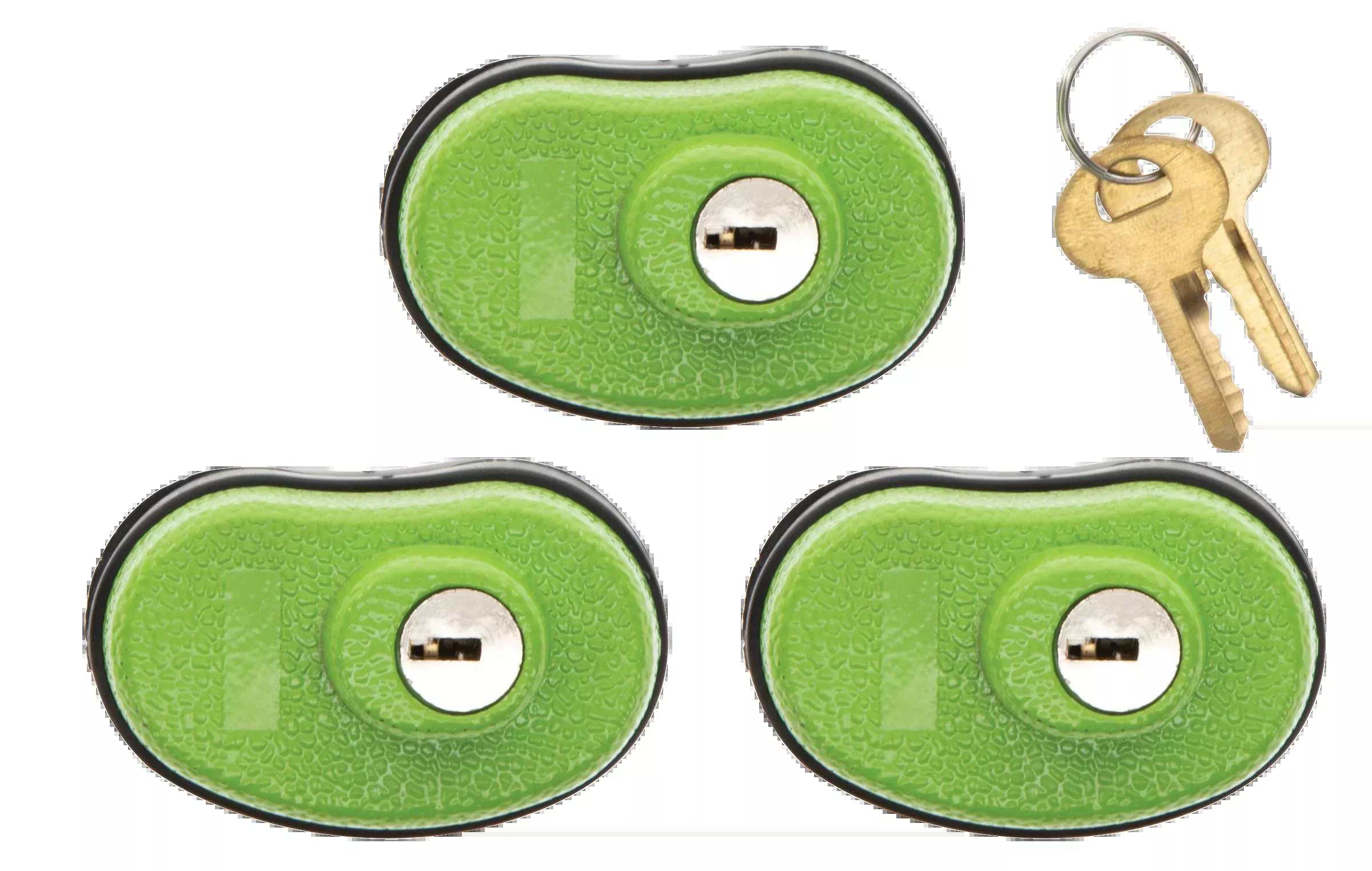 Lockdown 1118825 Keyed Trigger Lock Green Rubber 3 Pack - Universal Fit