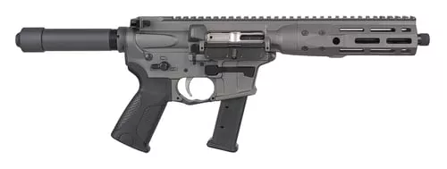 LWRC ICP9TG8 IC-99mm Luger 33+1 8.50" Black Nitride Threaded Barrel, M-LOK Handguard, Tungsten Gray Aluminum Receiver w/Integrated Rail Base, Black Pistol Tube, LWRC Ultra Combat Grip, Ambidextrous