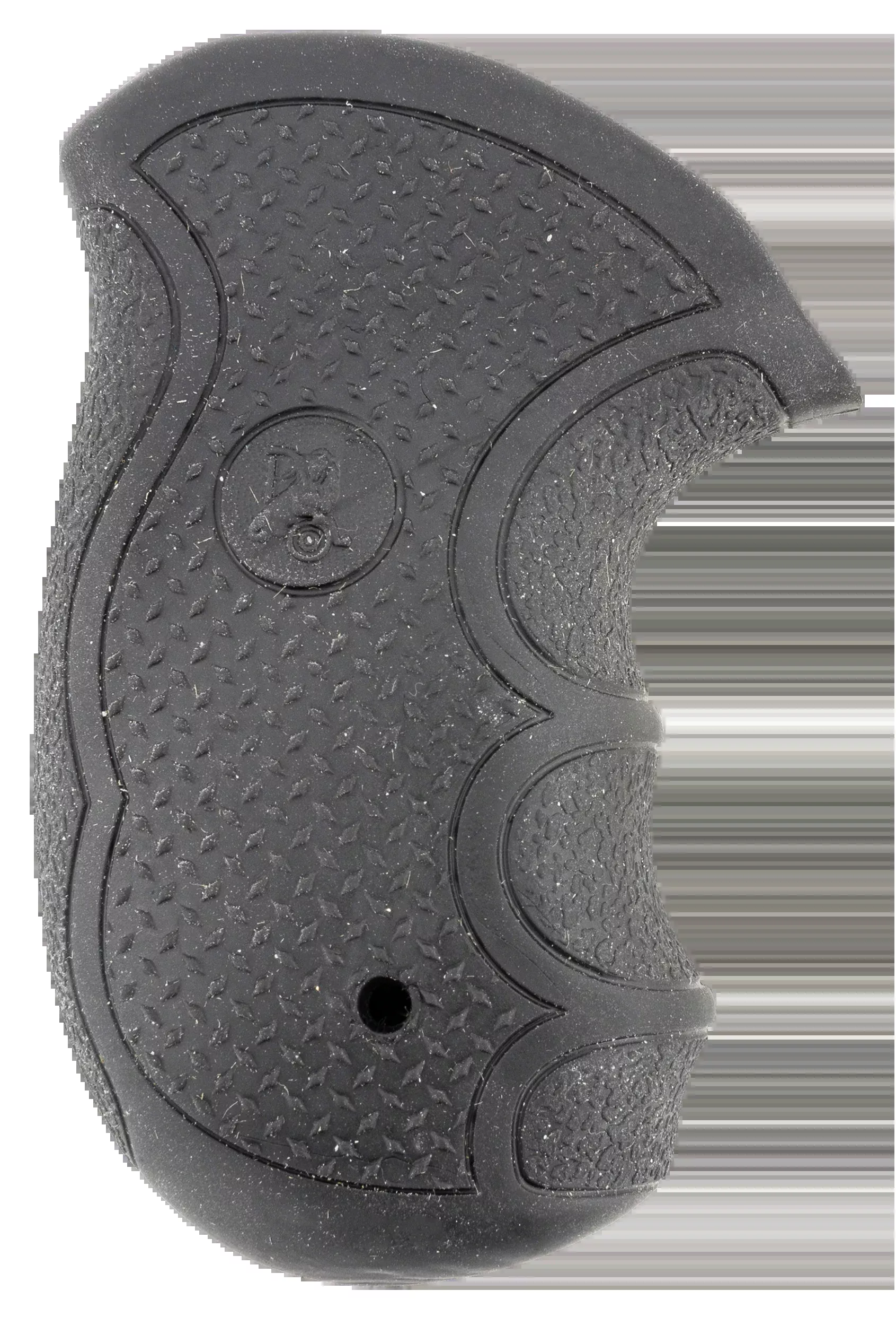 Lyman 02478 Diamond Pro Rubber Revolver Grip w/ Finger Grooves for S&W J Frame Round Butt - Black