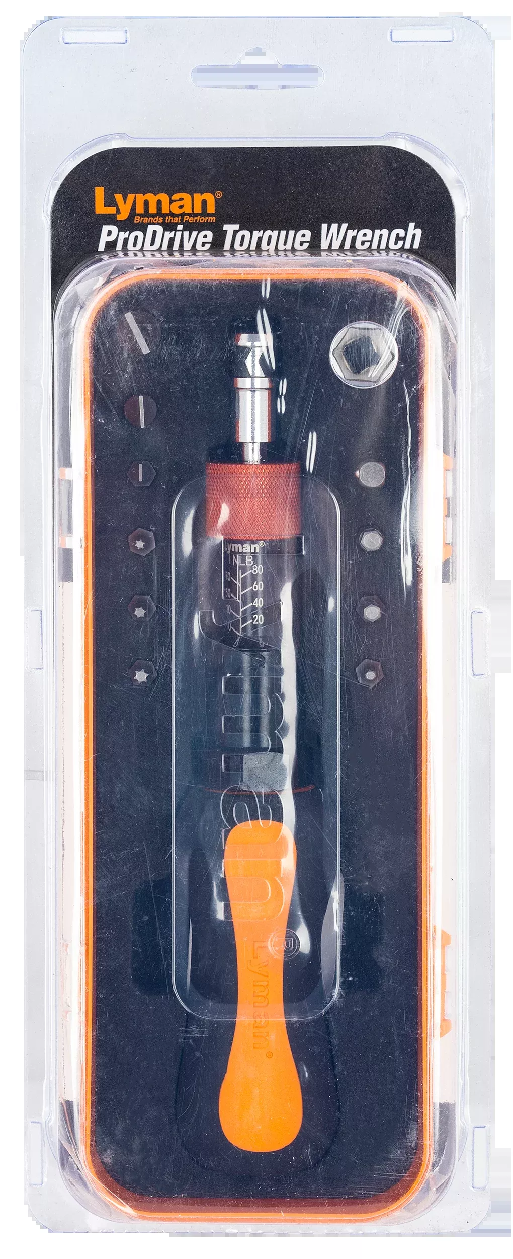 Lyman Pro Drive Torque Wrench 10-80 in/lbs Black/Orange Steel Rubber Handle