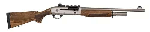 MAC 21000159 2 Tactical Marine 12 Gauge 3" 5+1 18.50", Electroless Nickel Barrel/Rec, Walnut Furniture, Ghost Ring Sight, Optics Mount, 3 Chokes