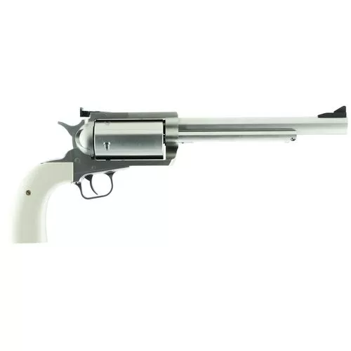 Magnum Research BFR45707B BFR Long Cylinder SAO 45-70 Gov 5rd 7.50" Overall Stainless Steel with Bisley White Laminate Grip