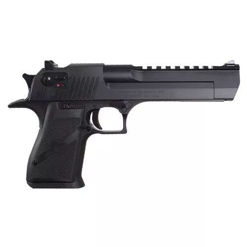Magnum Research DE50 Desert Eagle Mark XIX 50 AE 6" 7+1 Black Carbon Steel Frame & Slide Black Rubber Grip