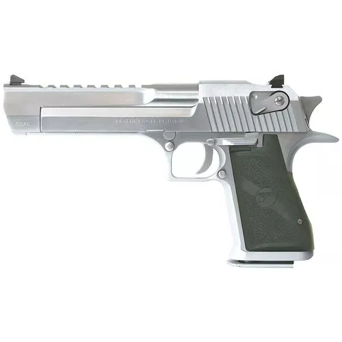 Magnum Research DE50BC Desert Eagle Mark XIX 50 AE 6" 7+1 Brushed Chrome Carbon Steel Frame & Slide Black Rubber Grip