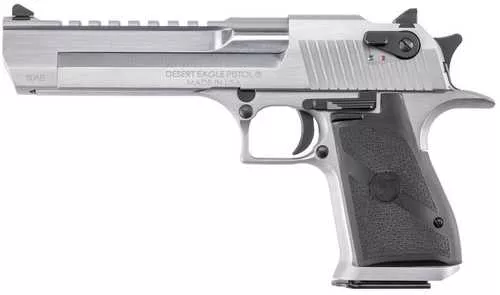 Magnum Research Desert Eagle MK19 Semi Auto Handgun .50AE 7 Shot 6" Barrel Steel Brushed Chrome Plastic Grips
