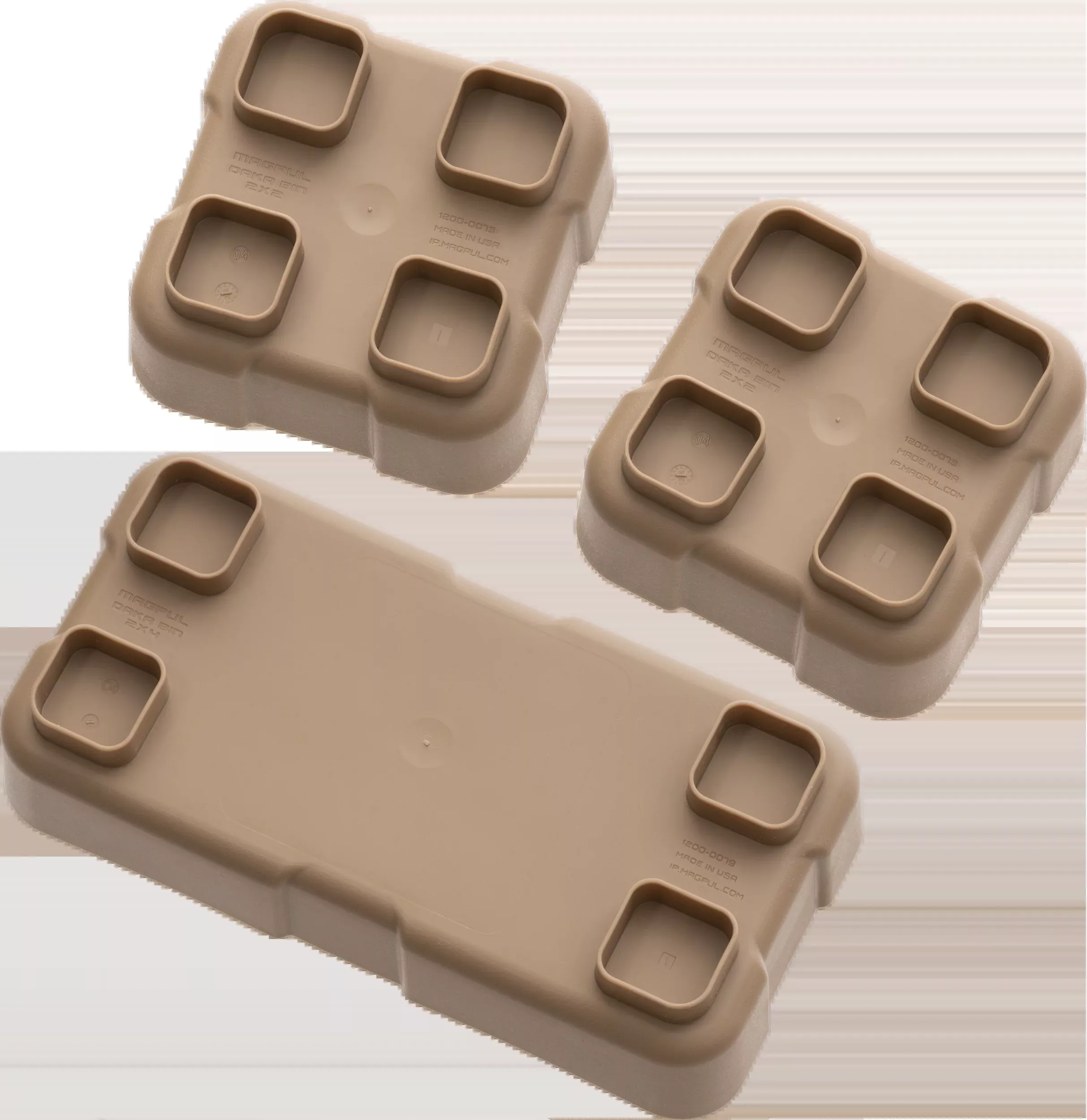 Magpul DAKA Storage Bin Flat Dark Earth Polymer - 2x4/2x2 Set