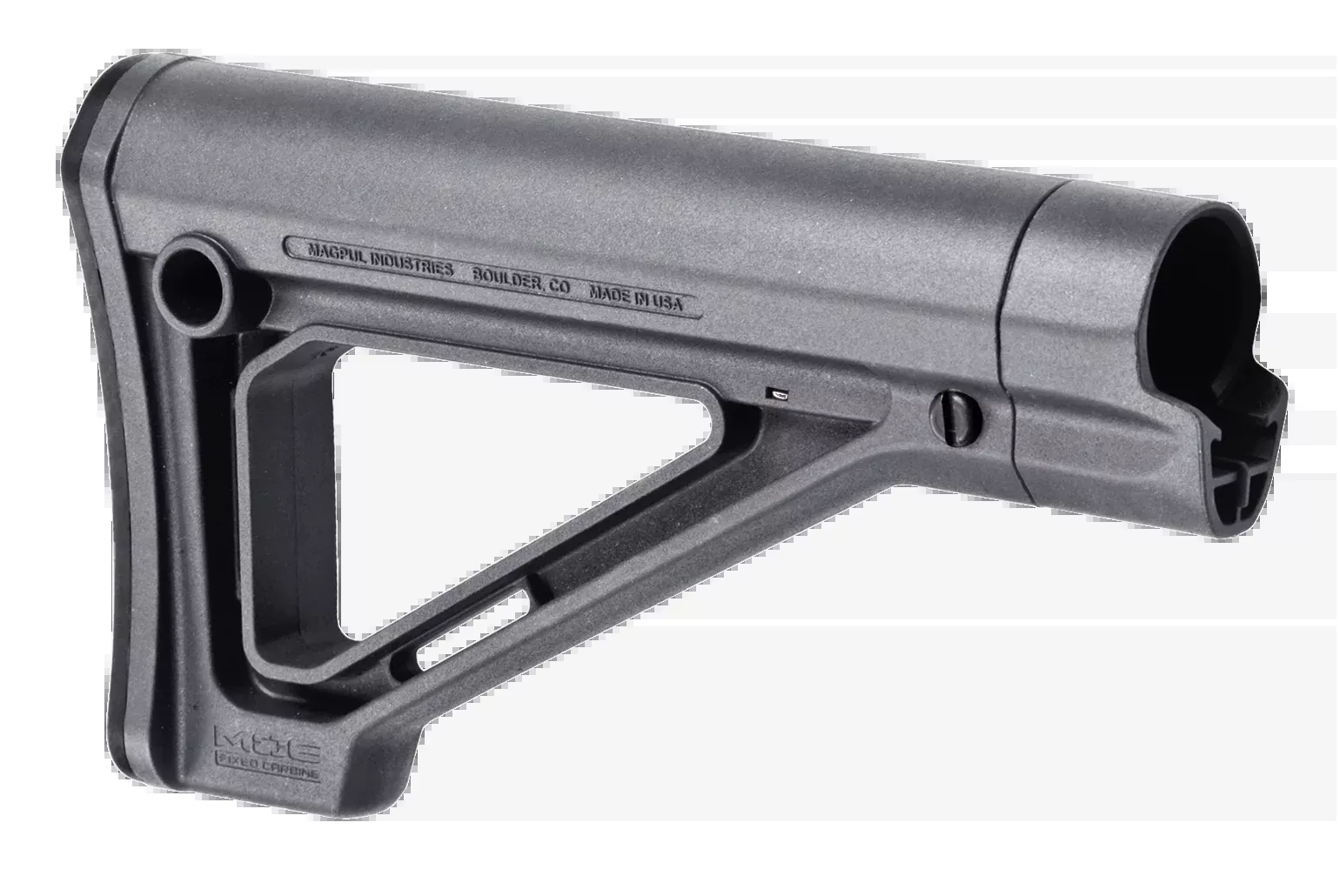 Magpul Industries MOE Fixed Carbine Stock Mil-Spec Stealth Gray Synthetic for AR-15/M16/M4