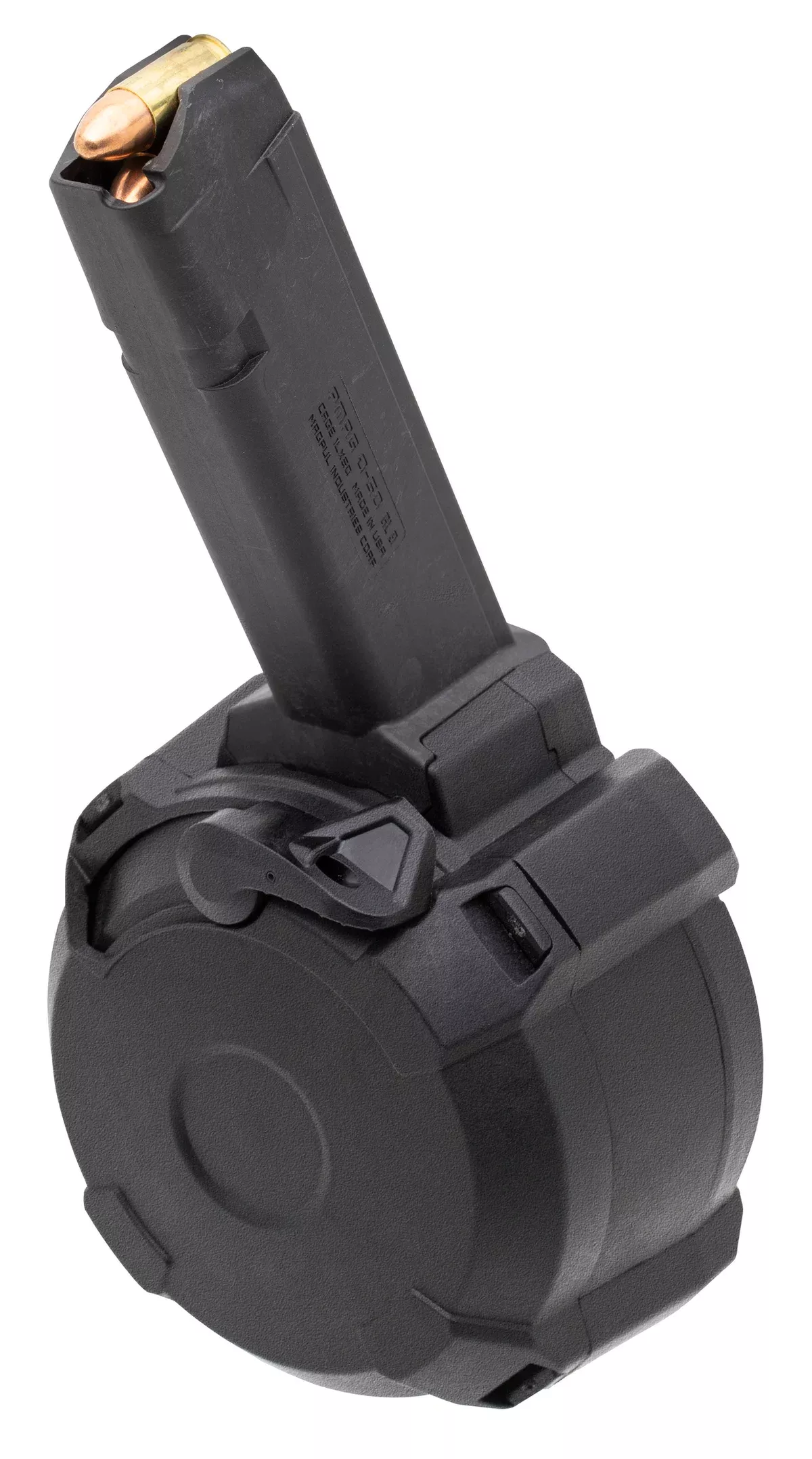 Magpul MAG1033BLK PMAG GL9 50rd Drum 9mm Luger Compatible w/Glock Black Polymer