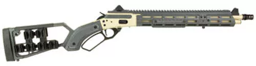 Marlin Firearms 1894 Mad Pig Custom, SBL, Lever Action, 44 Magnum, 16.1" Threaded Barrel, Cerakote Finish, Champagne/Black/Gray, Midwest Industries Marlin Pistol Grip Stock, G10 Black/Grey Insert, Extended Handguard and Sights, Mad Pig Customs Marlin