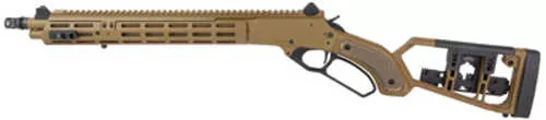 Marlin Firearms 1895 Mad Pig Customs Trapper Lever Action Rifle 45-70 Government, 16.5" Threaded Barrel, 11/16x24 Thread Pitch, Angled Spade Reaper Muzzle Brake, Action and Trigger Job, Cerakote Finish, Flat Dark Earth, Midwest Industries