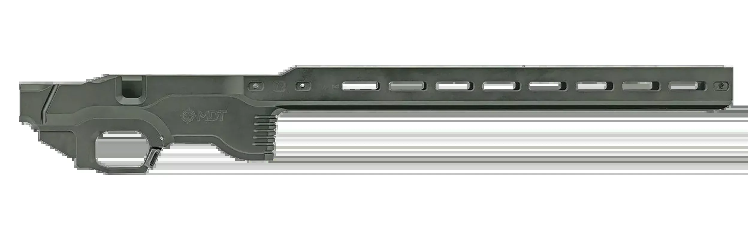 MDT Sporting Goods ACC Premier Gen2 Chassis Base - Ruger American Rimfire RH - Cerakote Charcoal Green