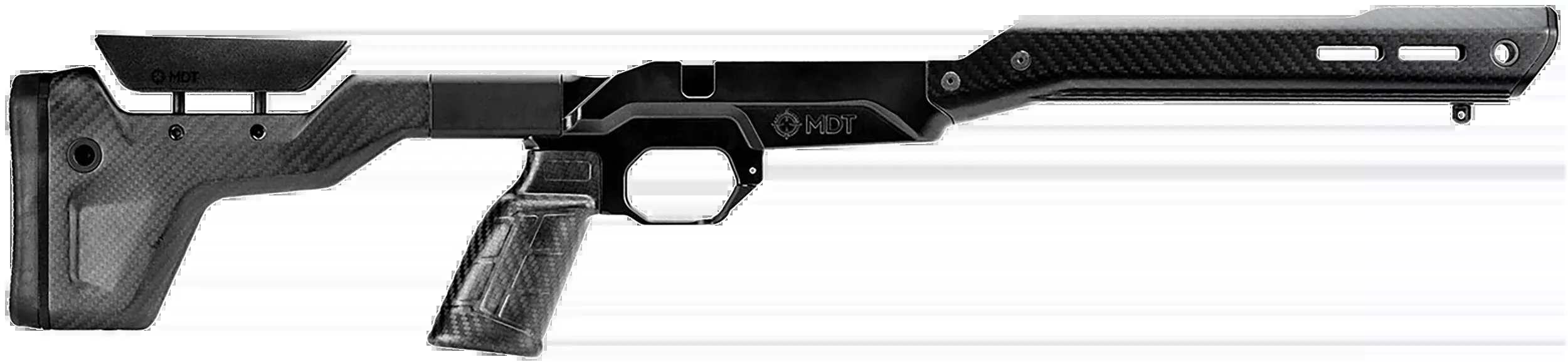 MDT Sporting Goods HNT26 Chassis System Black Carbon Fiber Fits Howa 1500 / Weatherby Vanguard Short Action M-LOK