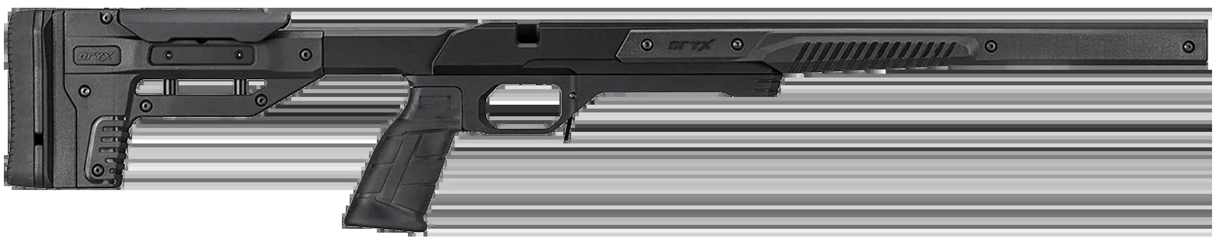 MDT Sporting Goods Oryx Sportsman Black Aluminum Chassis - Remington 700 Short Action RH 32.25"