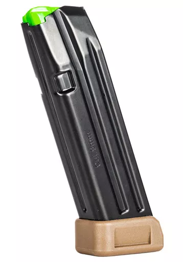 Mec-Gar Glock 17 9mm 20-Round Steel Magazine FDE Baseplate - MGG172005A
