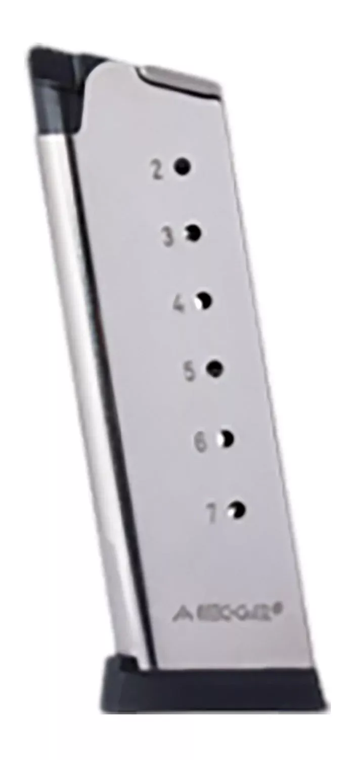 Mec-Gar MGCO4507NPF 1911 Officer 7rd 45 ACP, Nickel Carbon Steel