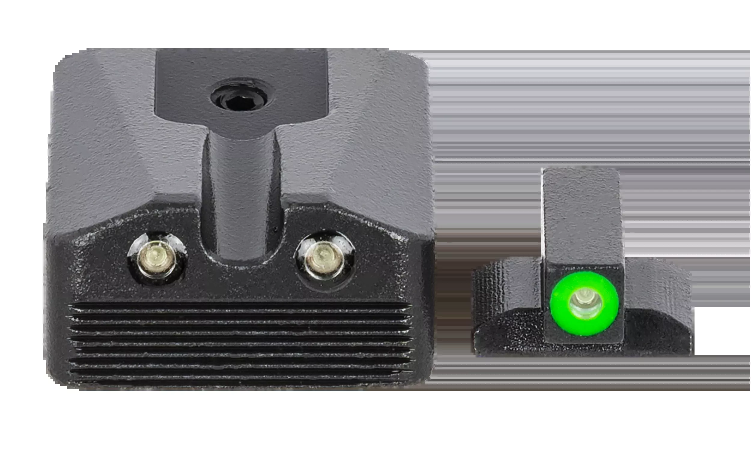 Meprolight Hyper-Bright Tritium Fixed Pistol Sights - Green Outline Front - Kimber 1911 WEDGE
