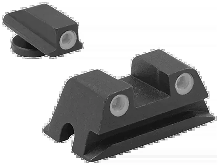 Meprolight Tru-Dot Walther PPS/PPX/Creed Fixed Night Sight Set - Green Tritium White Outline