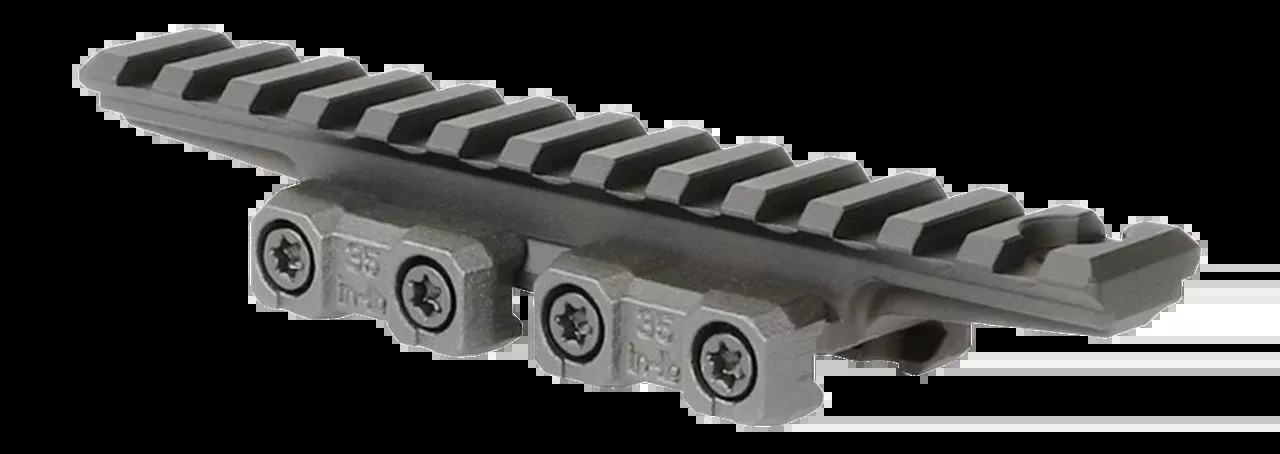 Midwest Industries MK2 1913 Riser 13-Slot Picatinny Rail Mount - Black Hard Coat Anodized