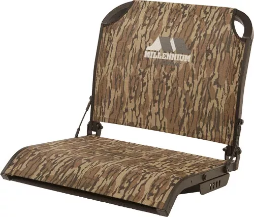 Millennium Marine B100 Boat Seat with Arm Rest Straps - Mossy Oak Bottomland