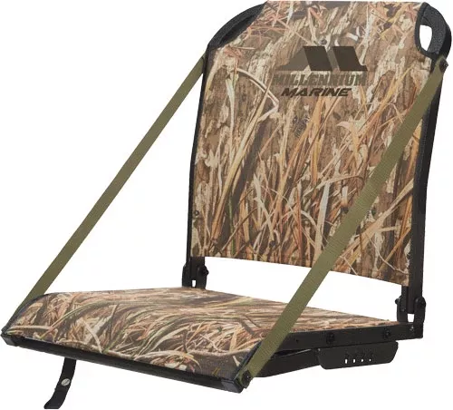 Millennium Marine B100 Boat Seat with Arm Rest Straps - Mossy Oak Shadow Grass Habitat