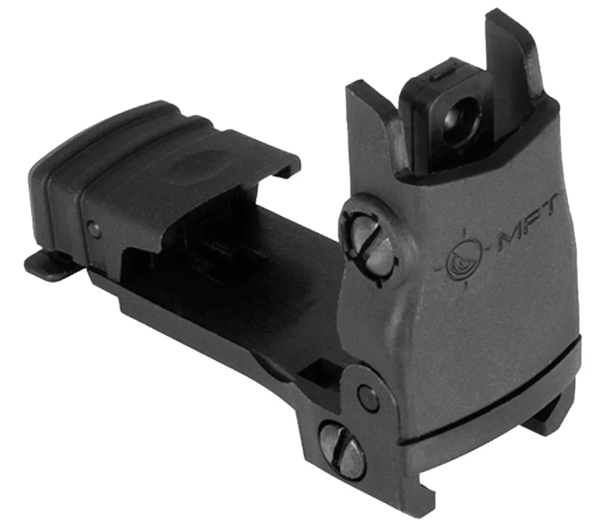 Mission First Tactical BUPSWR Flip Up Rear SightBlack Folding AR-Platform