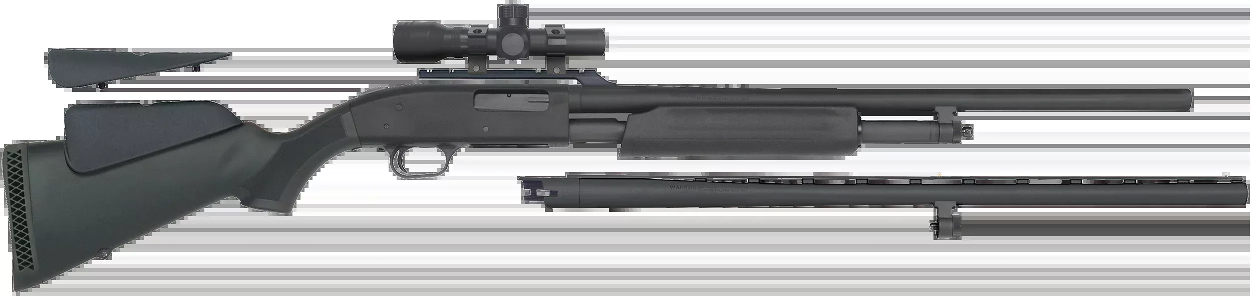 Mossberg 500 Field/Deer Combo 20 Gauge 3" 26"/24" 5+1 Pump Shotgun - Vent Rib/Slugster Barrels, Dead Ringer Scope