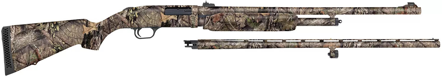 Mossberg 54183 500 Combo 20 Gauge 5+1 3" 26" Overall Mossy Oak Break-Up Country, Vent Rib/24" Slugster Barrels,Fixed Synthetic Stock, Fully Rifled Bore Choke