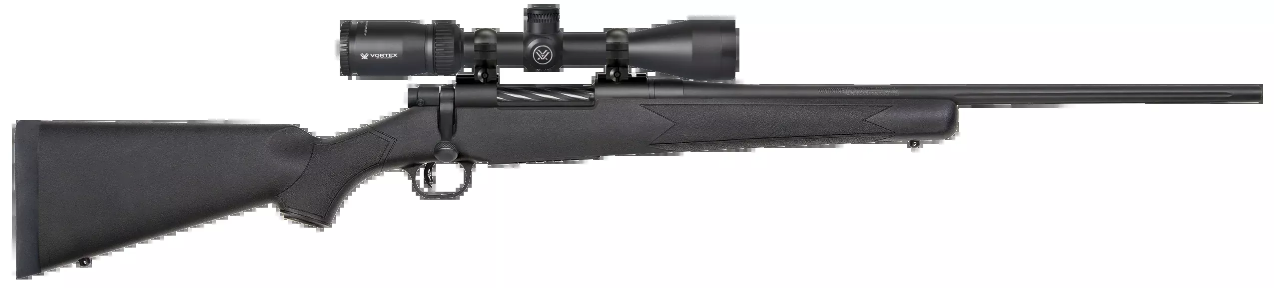 Mossberg Patriot 30-06 Springfield 22" 5+1 Bolt-Action Rifle - Black Synthetic Stock - Vortex Crossfire II 3-9x40mm Scope