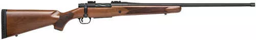 Mossberg Patriot Full Size 7mm PRC 3+1 24" Matte Blued Fluted Threaded Barrel, Drilled & Tapped Matte Blued Stainless Steel Receiver, Walnut Fixed Stock