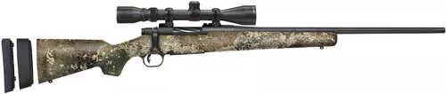 Mossberg Patriot Super Bantam w/Optic Youth 350 Legend 4+1 22" Matte Blued Fluted Threaded Barrel, Matte Blued Drilled & Tapped Receiver, Muddy Girl Wild Adj LOP Synthetic Stock, 3-9x40mm Duplex Scope