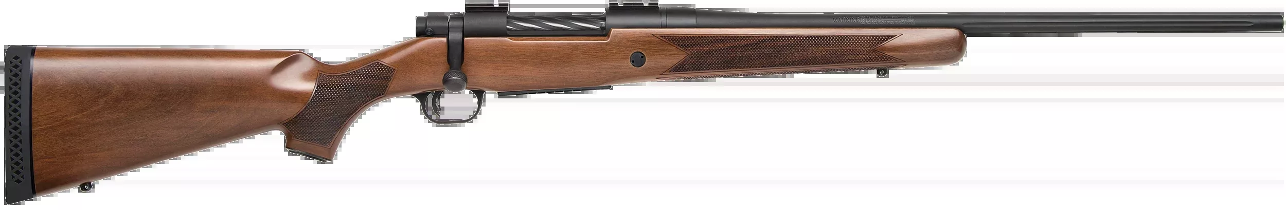 Mossberg Patriot Walnut 270 Win 22" 5+1 Bolt-Action Rifle - Matte Blued Fluted