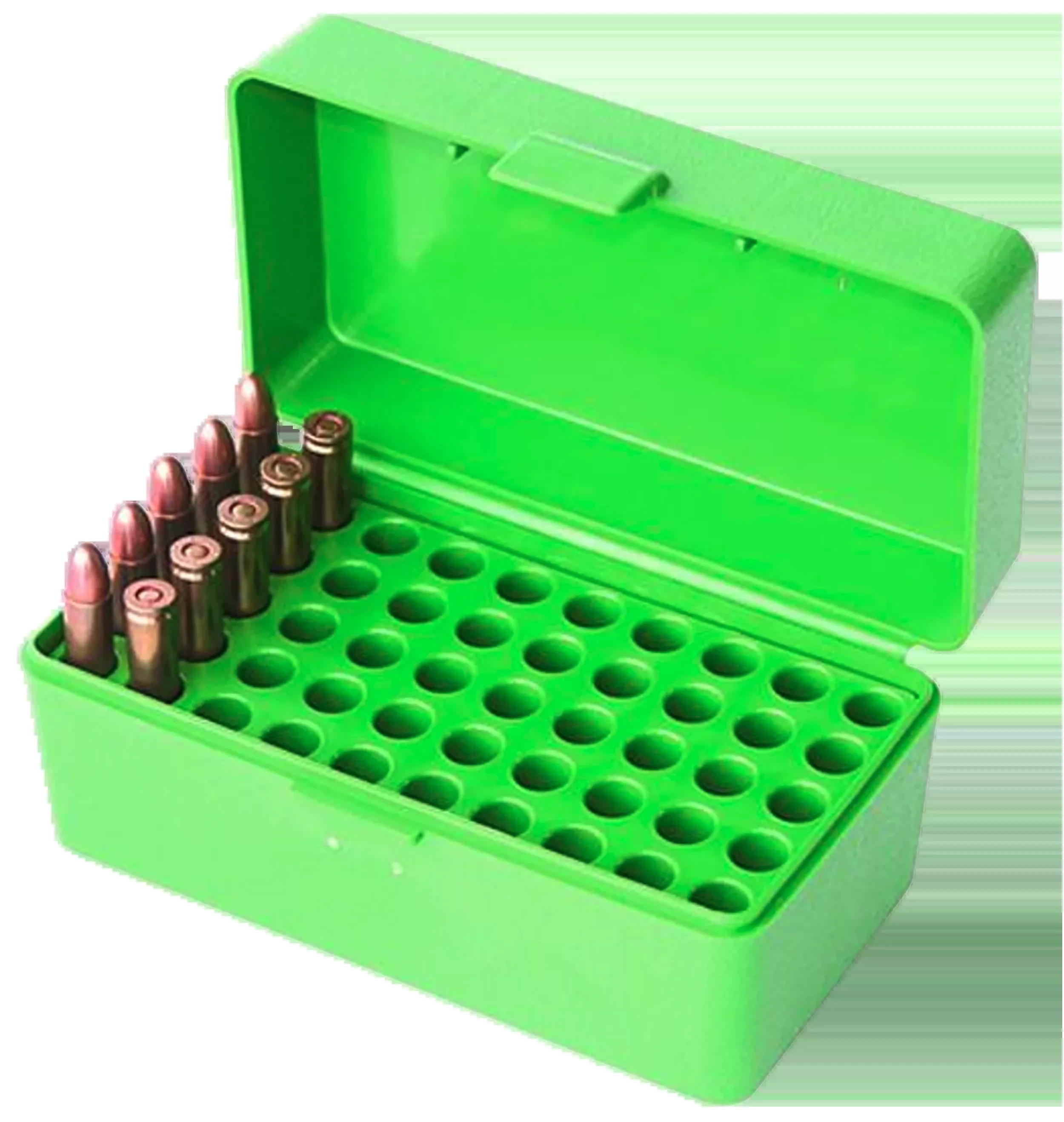 MTM Case-Gard 22-HORN-10 Ammo Box 50-Rd Flip-Top 22 Hornet Green